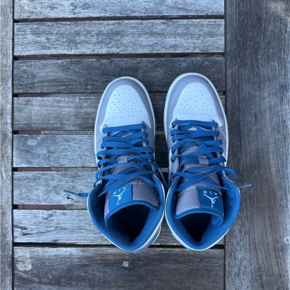 Air Jordan Blue and Gray Sneakers - Picture 2 of 4